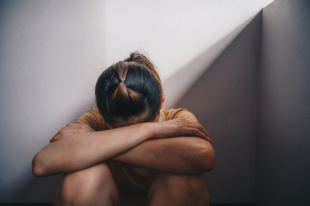 Woman in a mental health crisis.