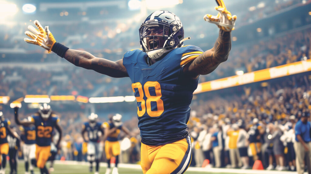 Celebration of a football player after scoring a last-minute winning goal in a championship match - Christian Counselors of Mooresville