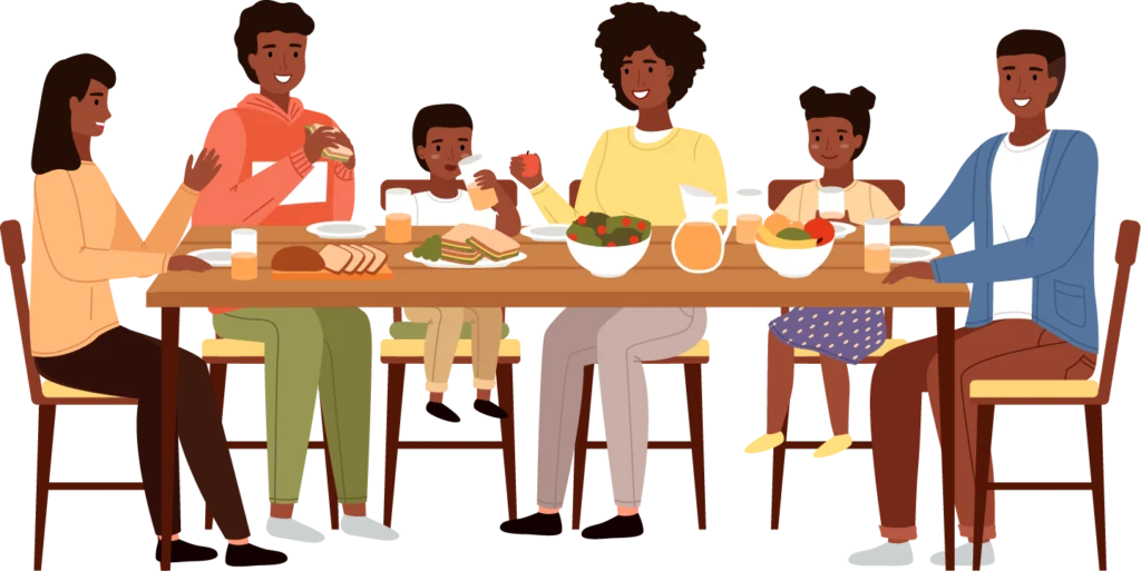 Eating with family - Christian Counselors of Mooresville