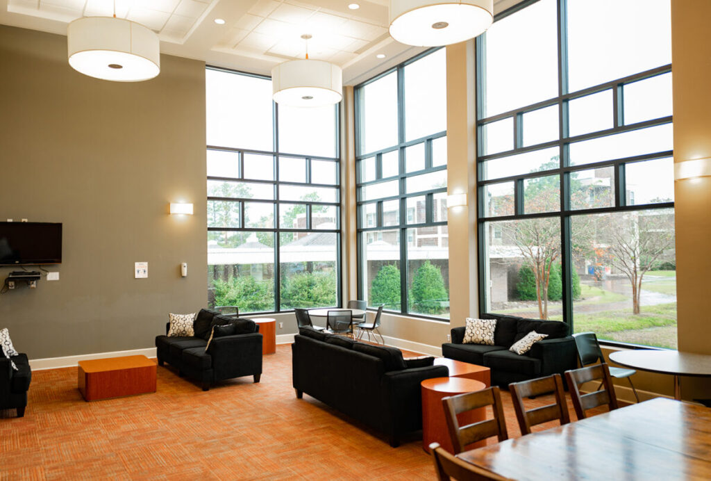 Study in the common areas. Here is a common area at Pat Barker Hall at Campbell University. - Christian Counselors of Mooresville Study in the common areas. Here is a common area at Pat Barker Hall at Campbell University.