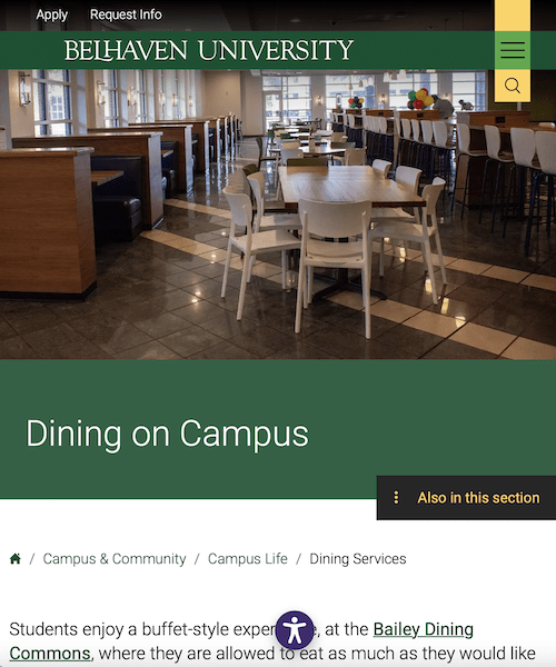 Belhaven University - Bailey Commons Dining - Christian Counselors of Mooresville