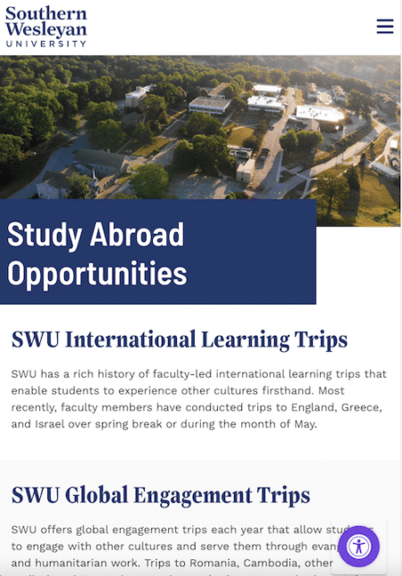 Southern Wesleyan University - Study Abroad - Christian Counselors of Mooresville Southern Wesleyan University offers many study abroad opportunities.