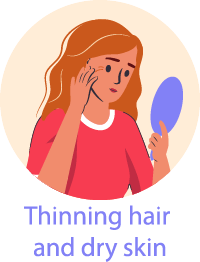 Thinning hair - Christian Counselors of Mooresville Thinning hair and dry skin are a couple of annoying symptoms of perimenopause.