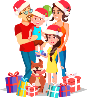 Family portrait at Christmas - Christian Counselors of Mooresville A mother's mental load at Christmas can be overwhelming.